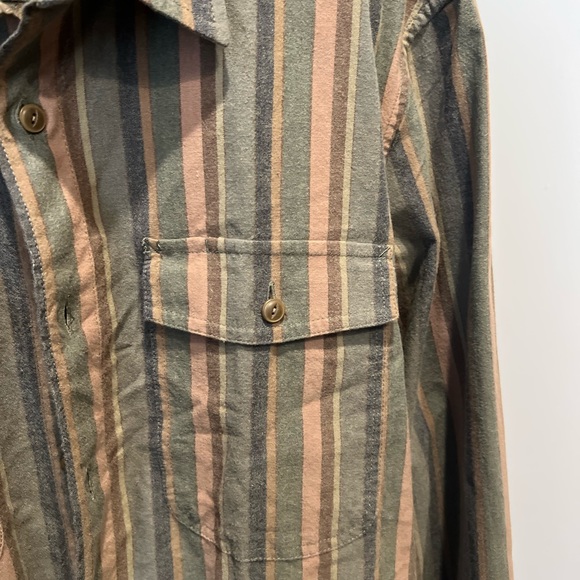 Madewell Long Sleeve Button Down - Never Worn - Brown Multi Color - Picture 2 of 3
